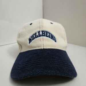 WELLBEING Logo 6P Terry Cloth Adjustable Strapback Hat Cream